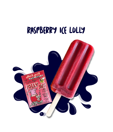 raspberry ice lolly
